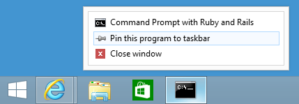 Pin the Command Prompt to the Task Bar